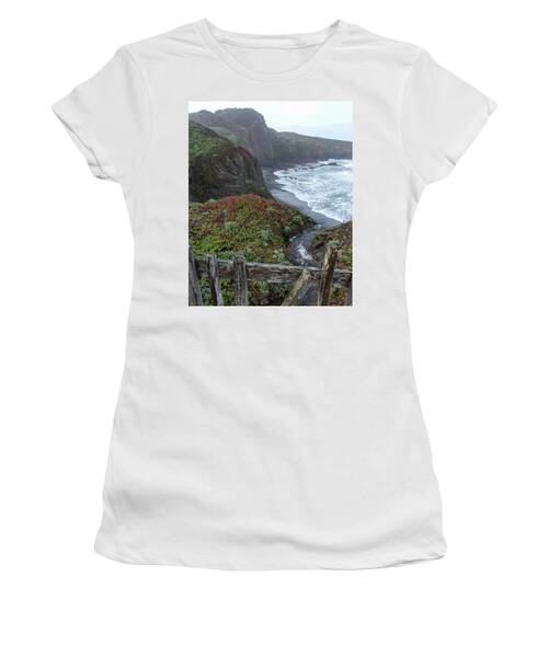 Rocky Coastline With Vibrant Foliage Women's T-Shirt