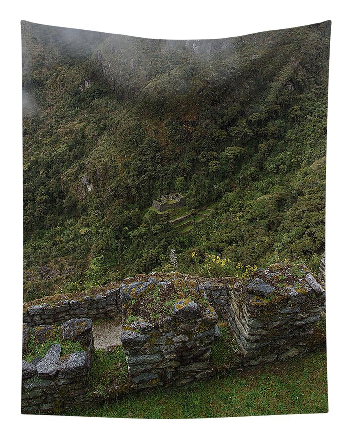 Misty Mountain Ruins Tapestry