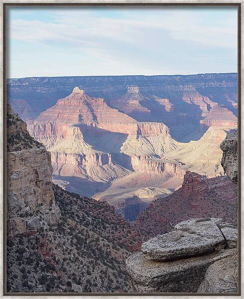 Majestic Grand Canyon Vista At Sunset Framed Print