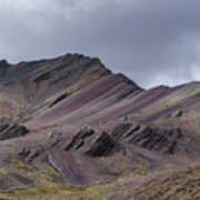 Majestic Andean Mountainscape With Colorful Striations Art Print