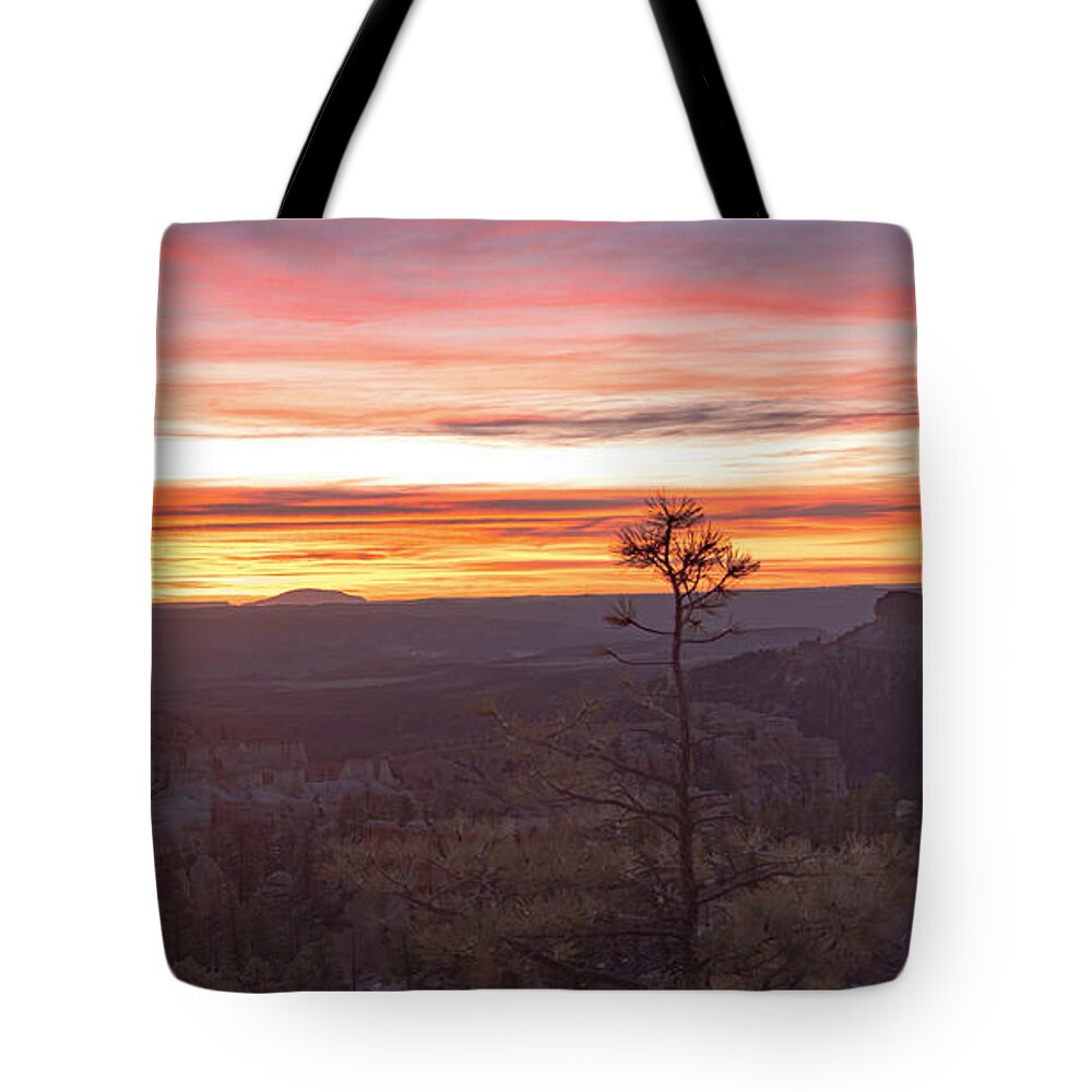 Serene Mountain Sunrise In Bryce Canyon National Park Tote Bag