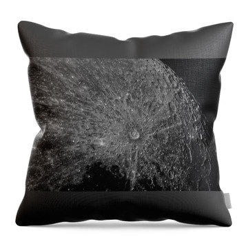 Lunar Surface Craters In Detail Throw Pillow