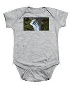 Serene Flow Through Mossy Forest Baby One-Piece