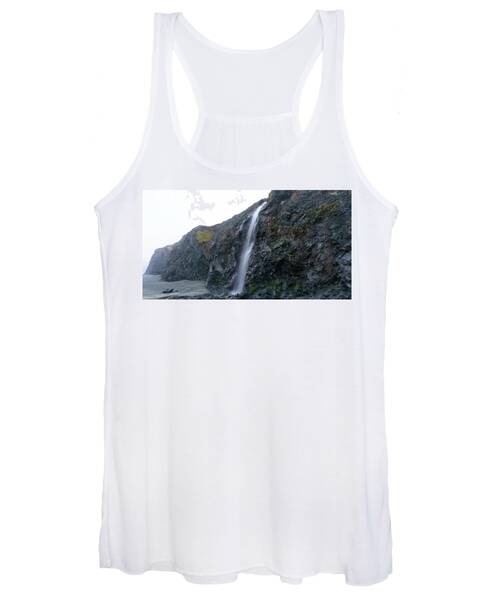 Secluded Coastal Waterfall Cascade Women's Tank Top