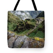 Misty Mountain Pathway Of The Inca Trail Tote Bag