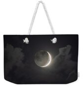 Shimmering Crescent Among Clouds Weekender Tote Bag