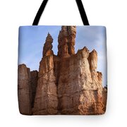 Majestic Rock Formations Under Blue Sky In Bryce Canyon National Park Tote Bag
