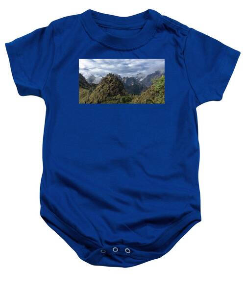 Misty Andes Mountain Range Landscape Baby One-Piece