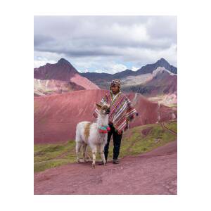 Peruvian Scene with Red Valley and Llama by Brandon Wichmann Peruvian Scene with Red Valley and Llama by Brandon Wichmann