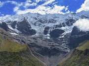 Majestic Mountain Overlooks Humantay Lake Jigsaw Puzzle