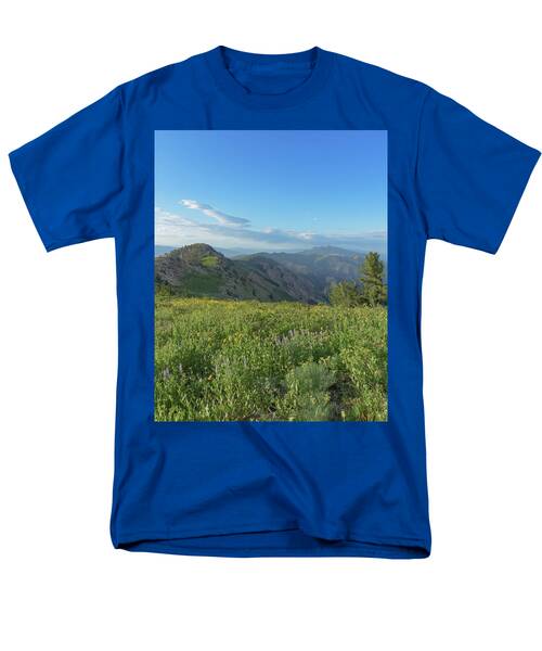 Mountain View with Wildflowers Men's T-Shirt  (Regular Fit)