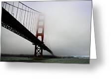 Golden Gate Bridge Disappears Into Misty Fog Greeting Card