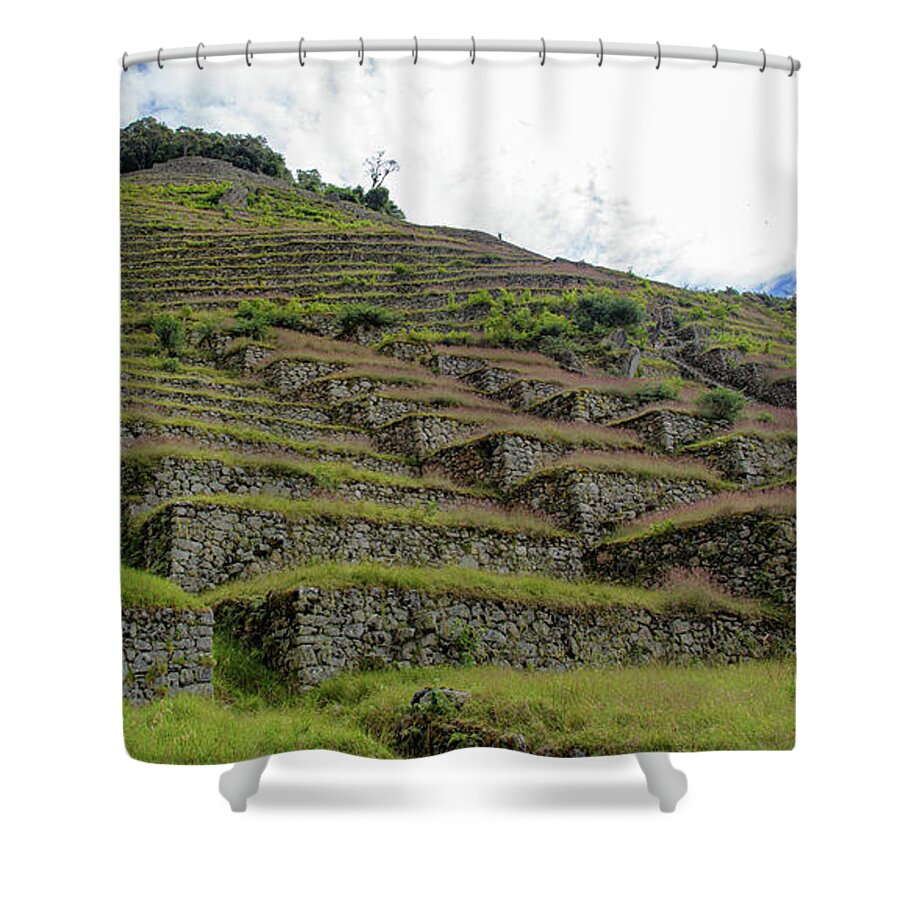 Ancient Terraces Amidst Greenery Shower Curtain