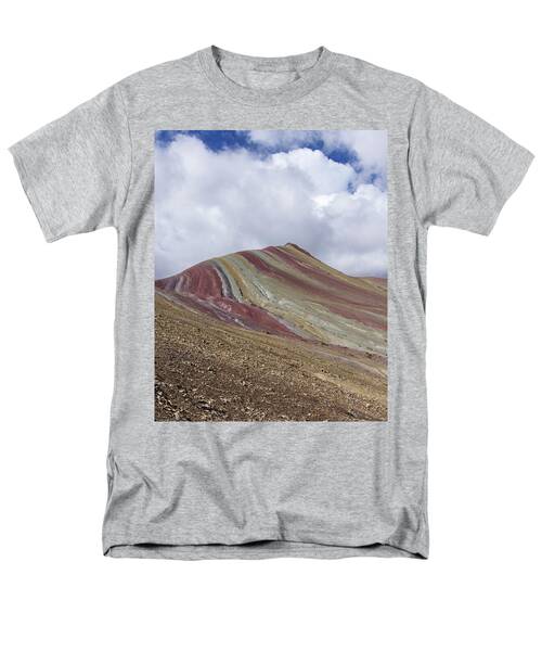 Colorful Mountain Range Under Cloudy Sky Men's T-Shirt  (Regular Fit)
