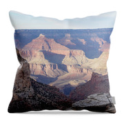 Majestic Grand Canyon Vista At Sunset Throw Pillow