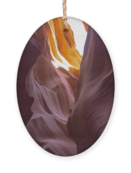 Curves Of Sunlit Antelope Canyon Walls Ornament