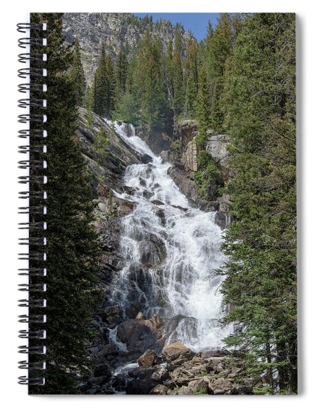 Waterfall Amidst Forest Landscape Spiral Notebook