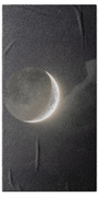 Shimmering Crescent Among Clouds Beach Towel