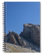 Majestic Mountain Peaks Under Blue Sky Spiral Notebook