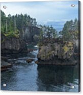 Serene Coastal Rocky Landscape Acrylic Print