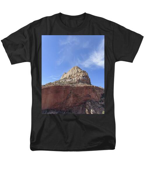 Majestic Mountain Peak Under Blue Sky Men's T-Shirt  (Regular Fit)