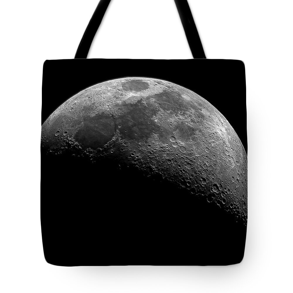 Illuminated Half Of The Moon Tote Bag