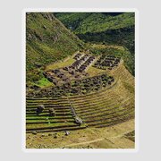 Ancient Terraces And Ruins In Andes Mountains Sticker