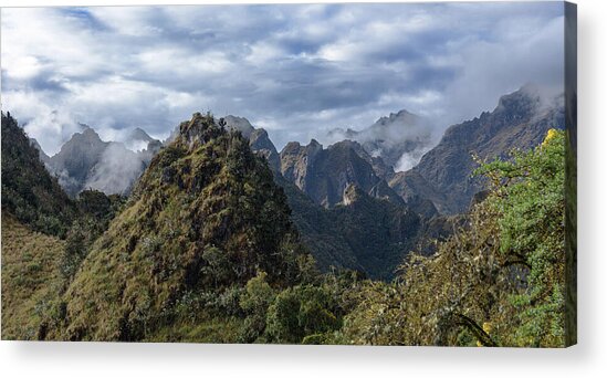 Misty Andes Mountain Range Landscape Acrylic Print