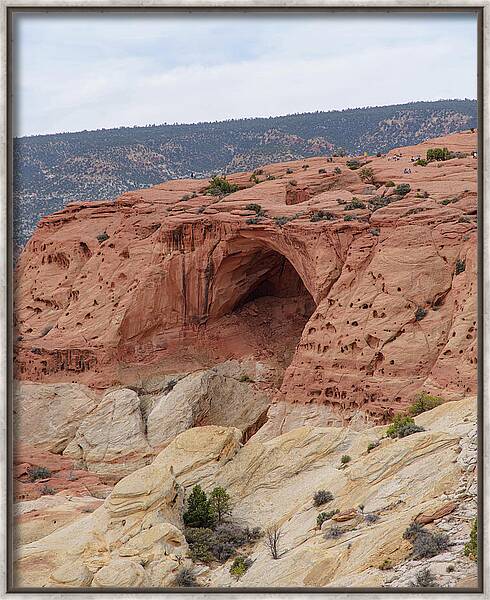 Natural Arch In Desert Landscape Framed Print