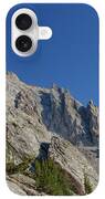 Majestic Mountain Peaks Under Blue Sky iPhone Case