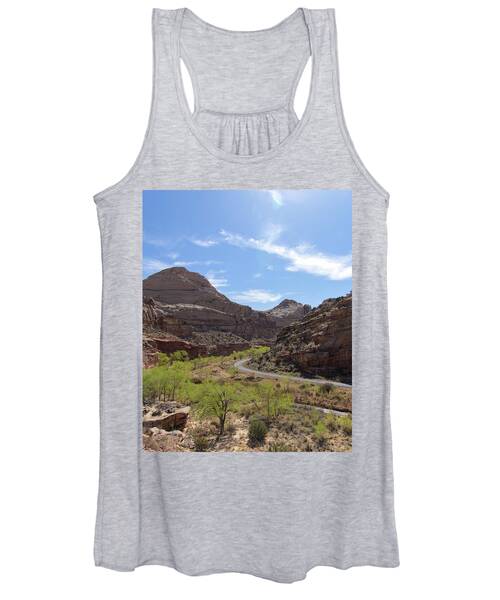 Winding Road Through Desert Canyon Women's Tank Top