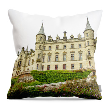 Majestic Castle On Hill Throw Pillow