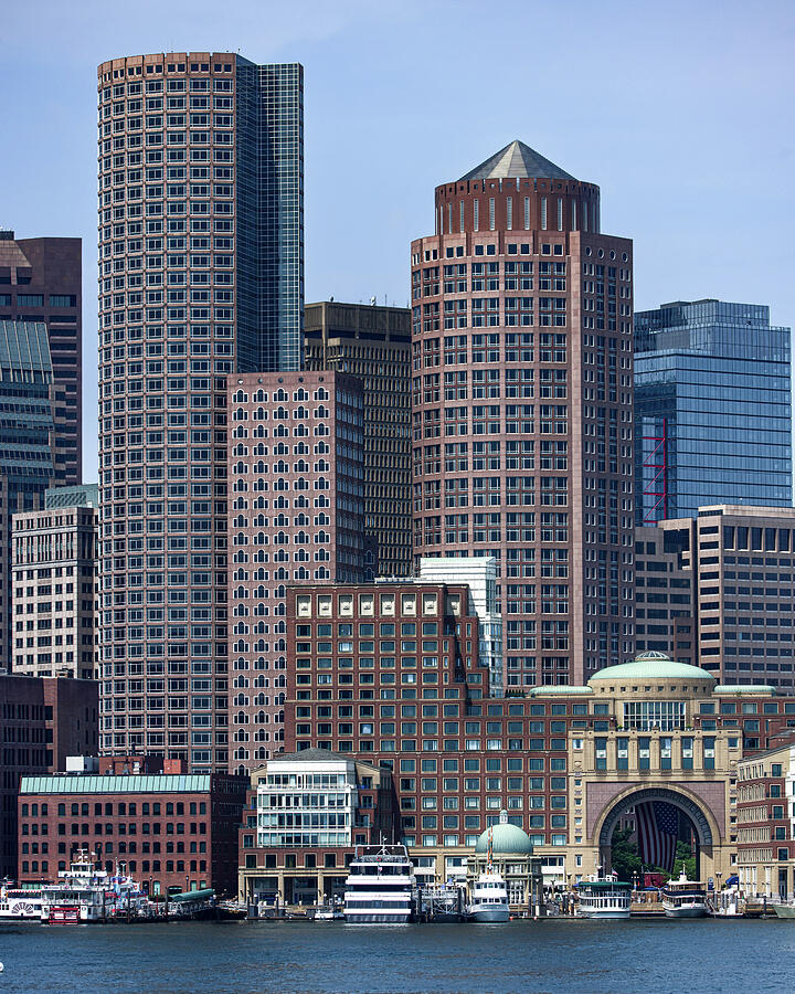 Boston Skyline by the Water Photograph - Boston Skyline by the Water by Brandon Wichmann