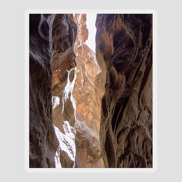 Sunlit Canyon Walls In The Narrows Sticker