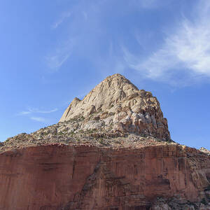 Majestic Mountain Peak Under Blue Sky by Brandon Wichmann Majestic Mountain Peak Under Blue Sky by Brandon Wichmann