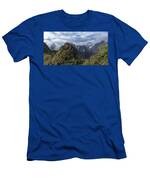 Misty Andes Mountain Range Landscape T-Shirt