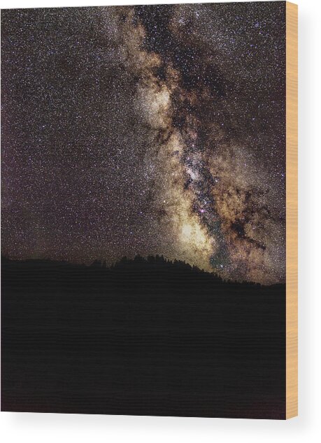 Night Sky Brimming With Stars Wood Print