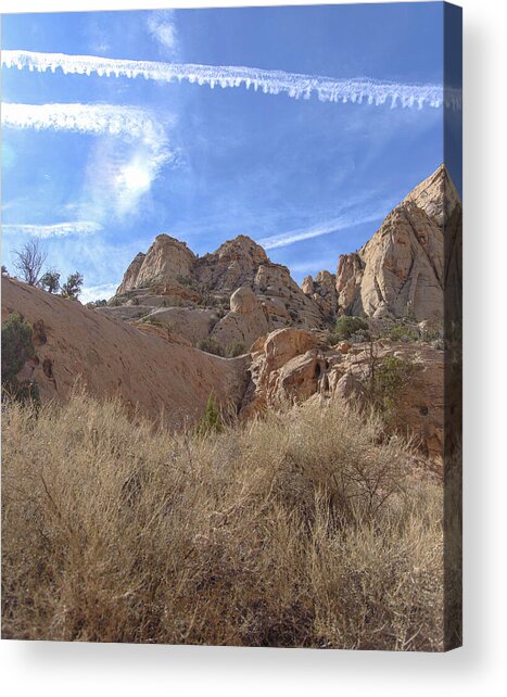 Desert Cliffs In Capitol Reef National Park Acrylic Print
