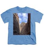 Towering Canyon Cliffs And Blue Sky Youth T-Shirt