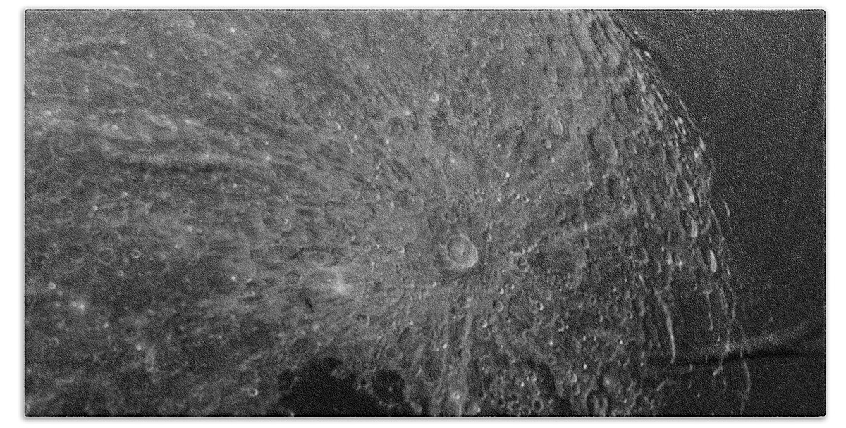 Lunar Surface Craters In Detail Hand Towel