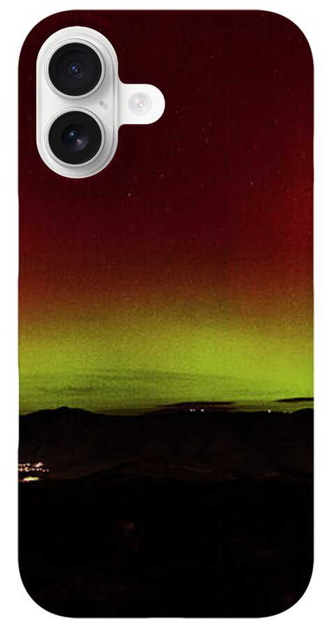 Northern Lights Over Mountain Range iPhone Case