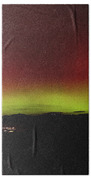 Northern Lights Over Wasatch Mountain Range Hand Towel by Brandon Wichmann