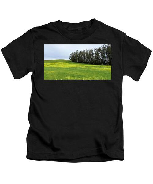 Rolling Hills With Blooming Wildflowers Kids T-Shirt