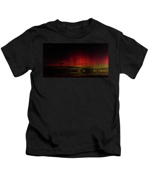 Mesmerizing Northern Lights Display Kids T-Shirt by Brandon Wichmann