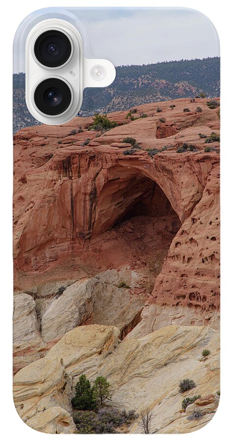 Natural Arch In Desert Landscape iPhone Case