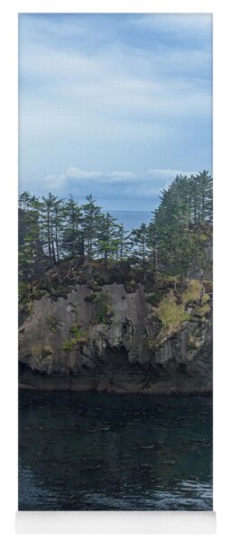 Serene Coastal Rocky Landscape Yoga Mat
