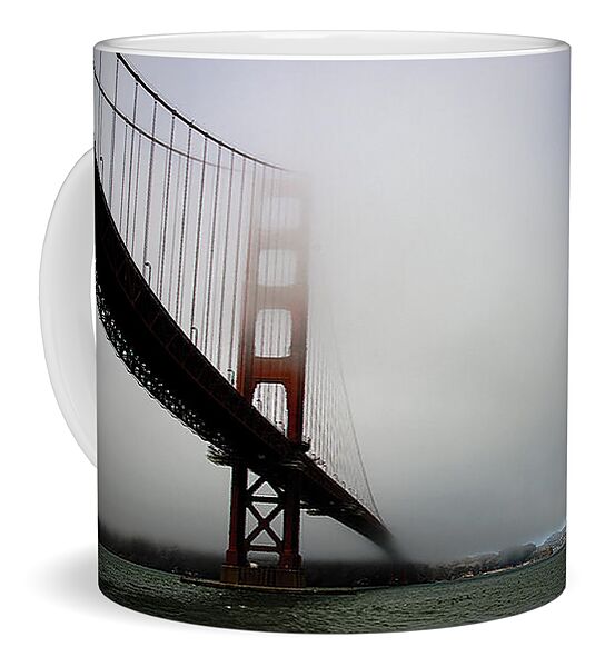 Golden Gate Bridge Disappears Into Misty Fog Coffee Mug