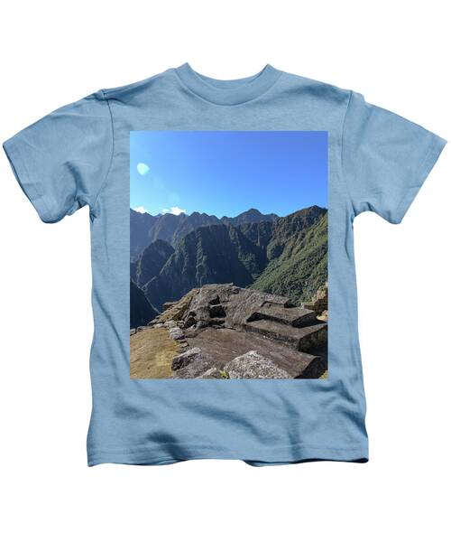 Majestic Mountain Views At Machu Picchu Kids T-Shirt