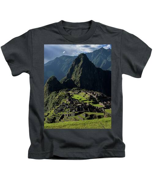 Majestic Ruins In A Mountain Valley Kids T-Shirt