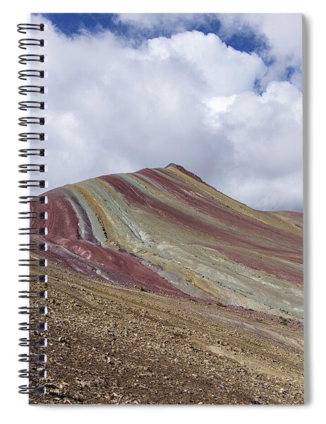 Colorful Mountain Range Under Cloudy Sky Spiral Notebook